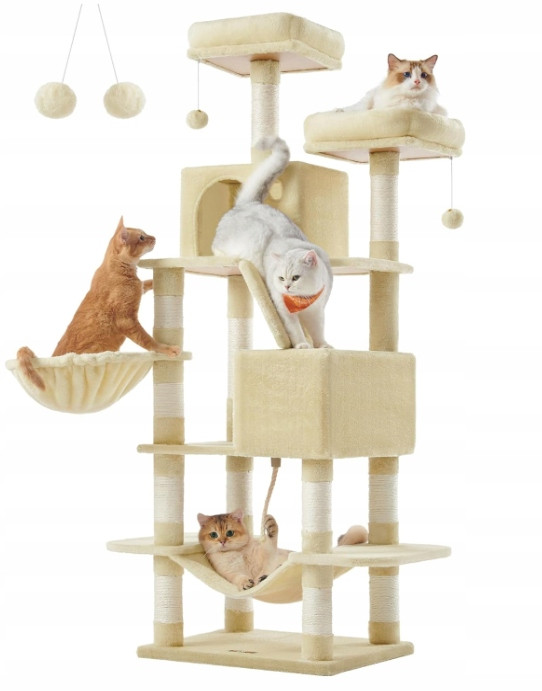 Vysoký škrabák, škrabací sloupek Feandrea 161 – 220 cm