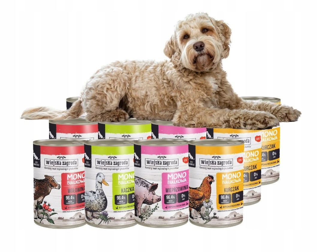 Wiejska Zagroda Krmivo mokré pro štěňata MIX 12x400g Štěně