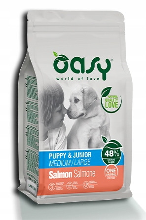 Oasy One Protein suché krmivo pro psy M/L Puppy losos 2,5 kg