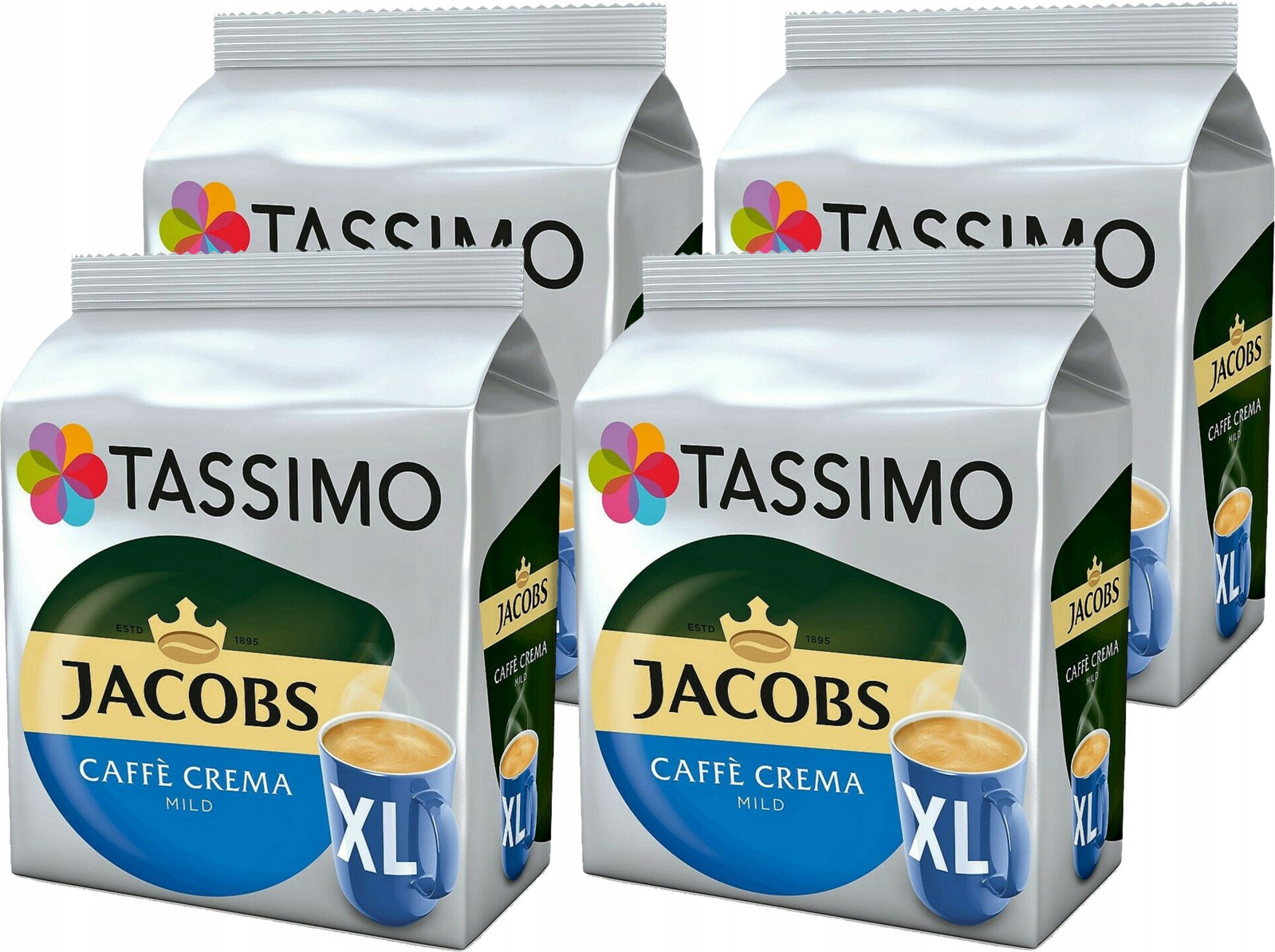 Kapsle Tassimo Jacobs káva Caffe Crema MILD XL 5 x 16 kusů