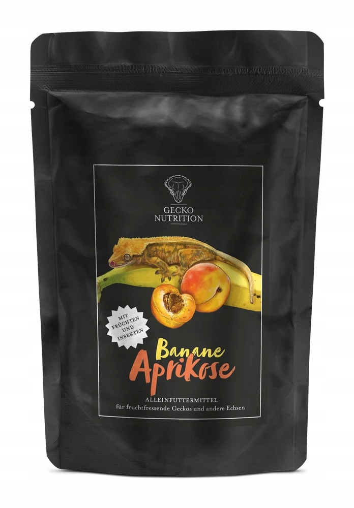 Ovocné krmivo pro plazy Gecko Nutrition banán Meruňka 50 g.