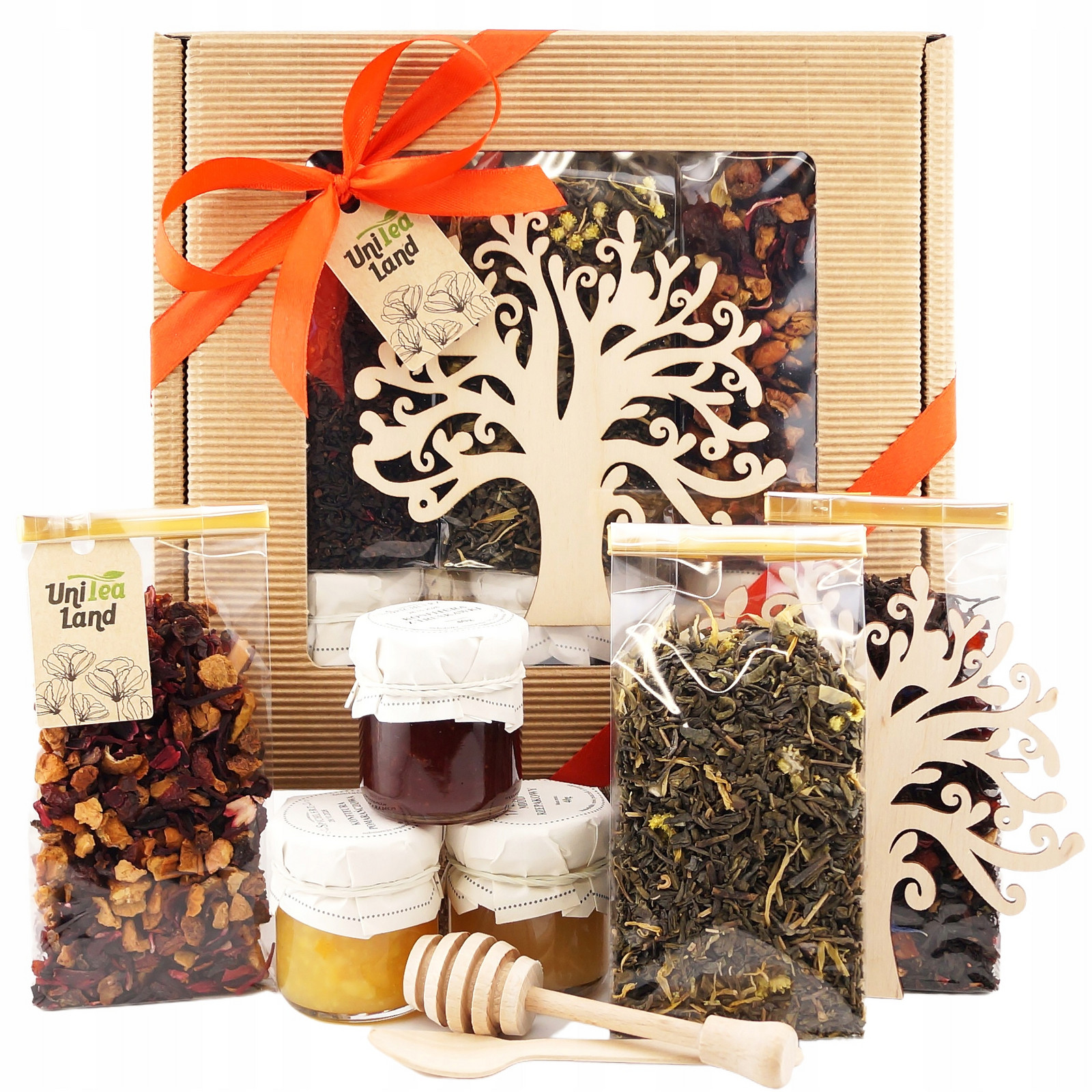 Dárkový koš s čajem a sladkostmi 