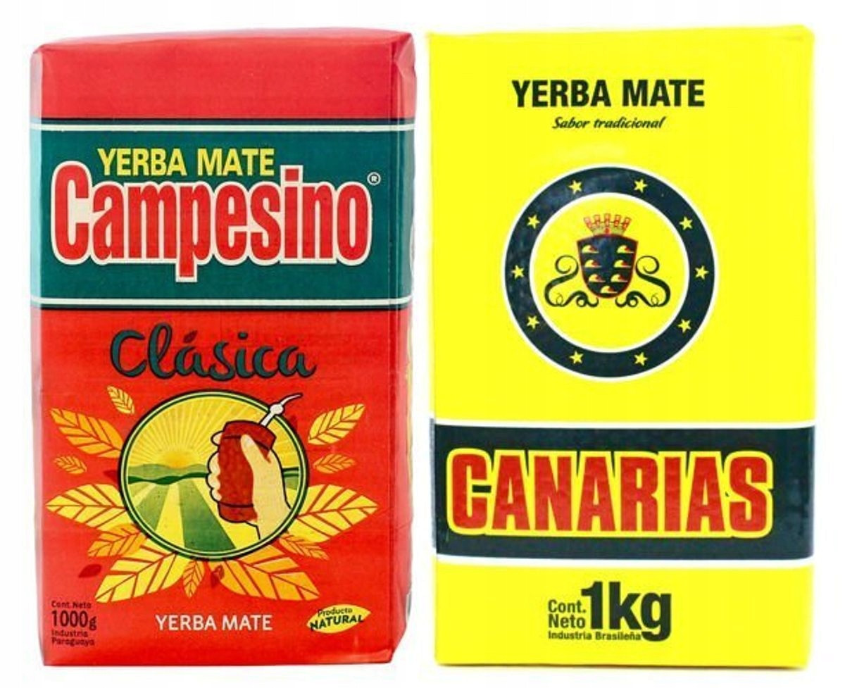 Yerba Mate Canarias Tradicional Uruguay Campesino Clasica Paraguay 2 x 1Kg