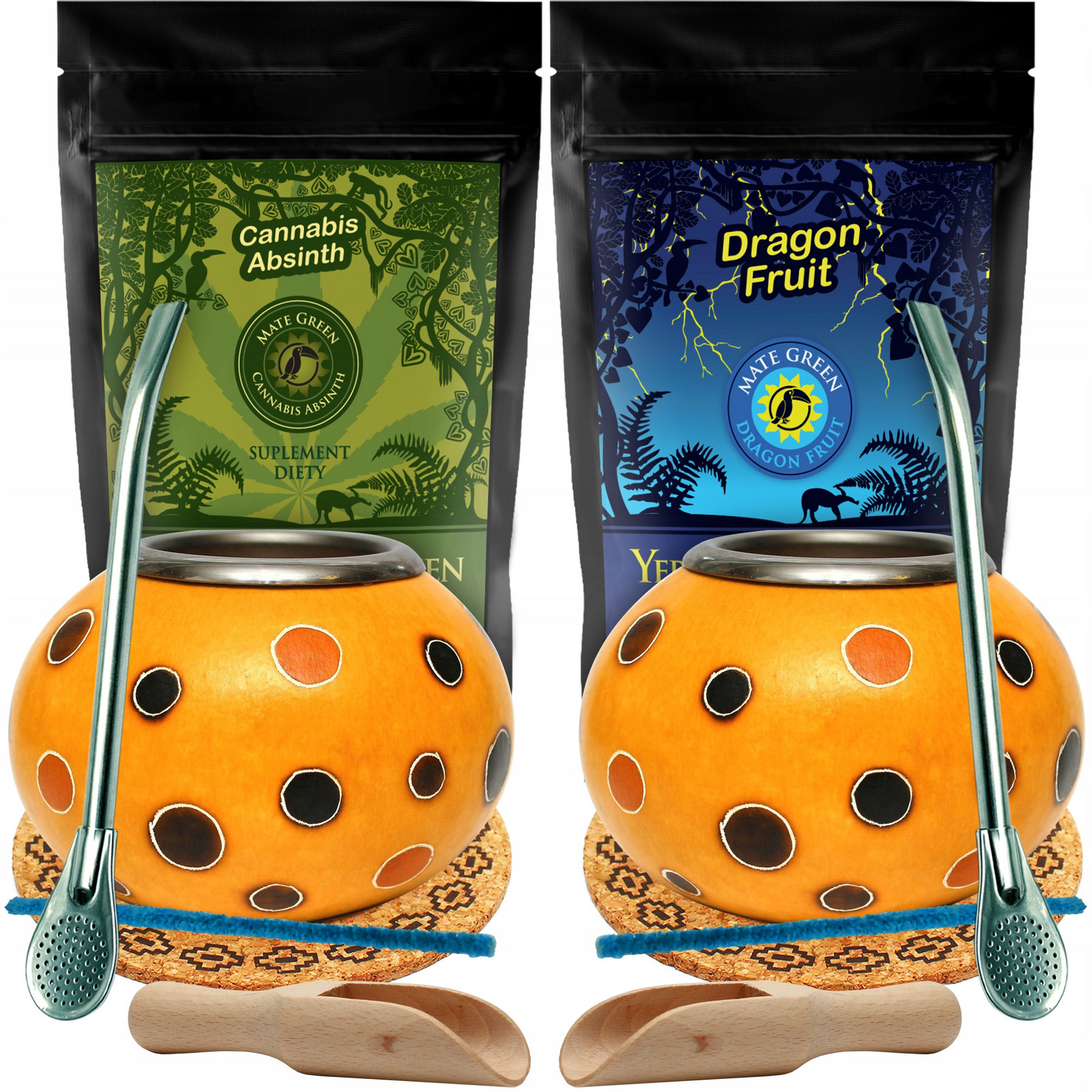 Yerba Mate Green Cannabis 2x 500g Tykva příslušenství