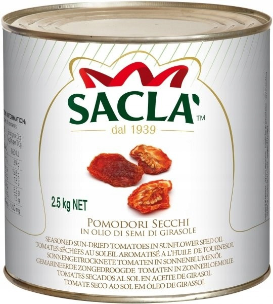 Rajčata sušená ve slunečnicovém oleji 2.4 kg Sacla
