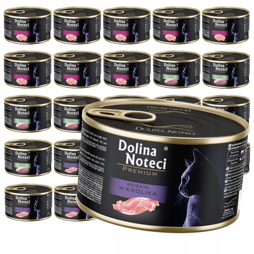 Dolina Noteci Premium Mix 24x185g Mokré Krmivo Pro Kočky Krůta Husí králík