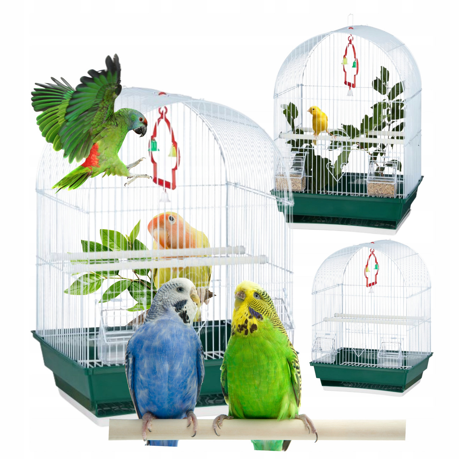 Klátka voliéra Pro Ptáky papoušky kanárka S Vybavením houpačkou