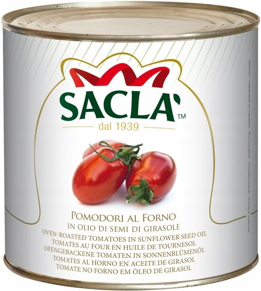 Rajčata švestková v oleji zapékaná s kořením 2.4 kg Sacla