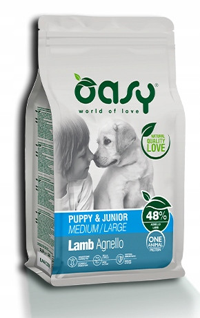 Oasy One Protein M/L Puppy jehněčí suché krmivo pro psa 2,5 kg