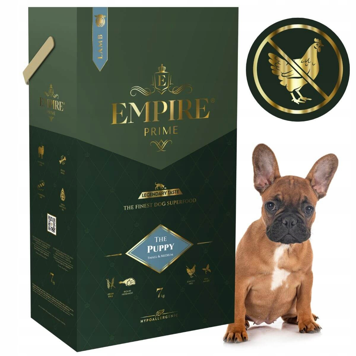 Krmivo Francouzský Buldoček Junior Empire Prime Bez Kuřete Hypoalergenní 7 Kg