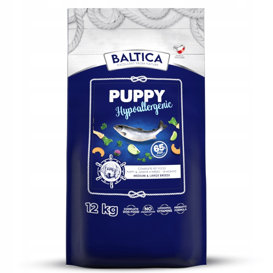 Baltica Puppy Salmon Hypoallergenic M/L 12kg Střední A Velká Plemena