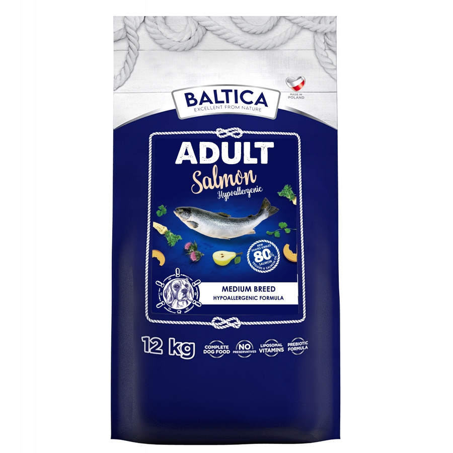 Baltica Adult Salmon Hypoallergenic M 12kg hypoalergenní s lososem