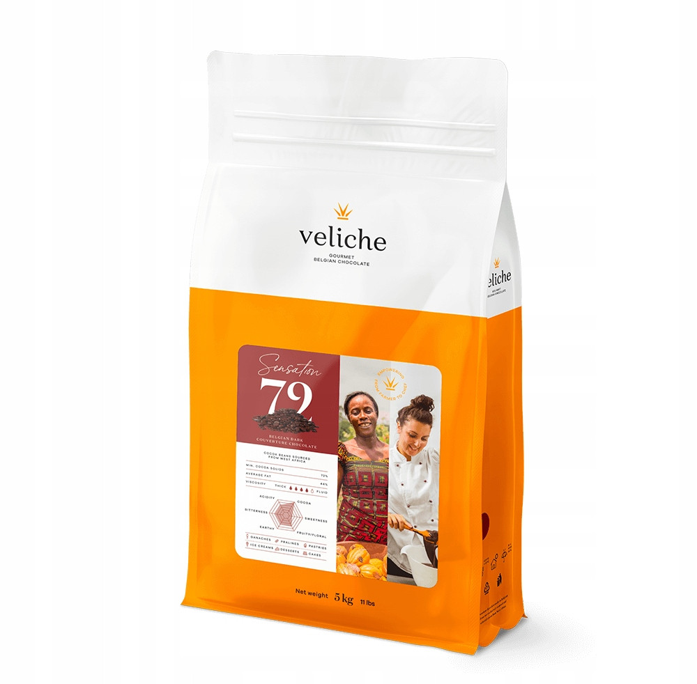 Hořká čokoláda 1 kg Veliche Sensation 72%