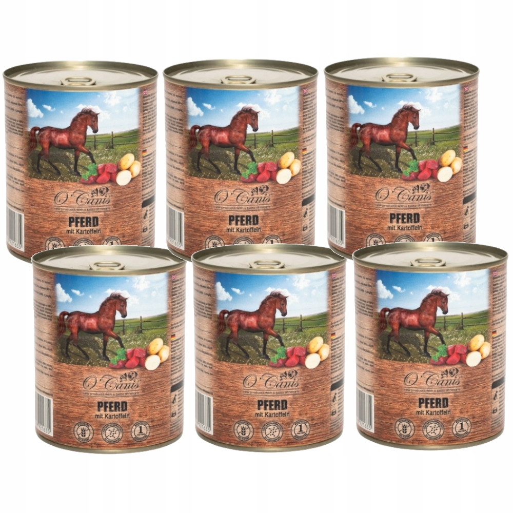 O'canis vlhké krmivo pro psy Konina s bramborami 6x800 g