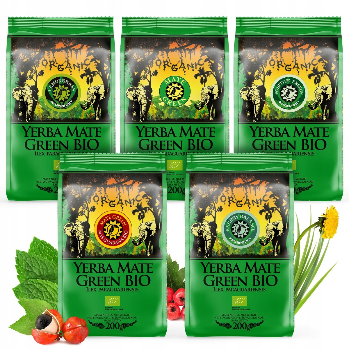 Yerba Mate Green MIX Bio Eko Guarana 1kg