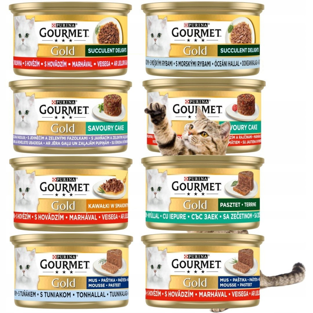 Gourmet Mokré Krmivo Pro Kočky Gold Mix Chutí bez drůbeže 24x85 g