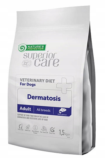 Nature's Protection Vet Dermatosis Adult Salmon suché krmivo pro psy 1,5 kg