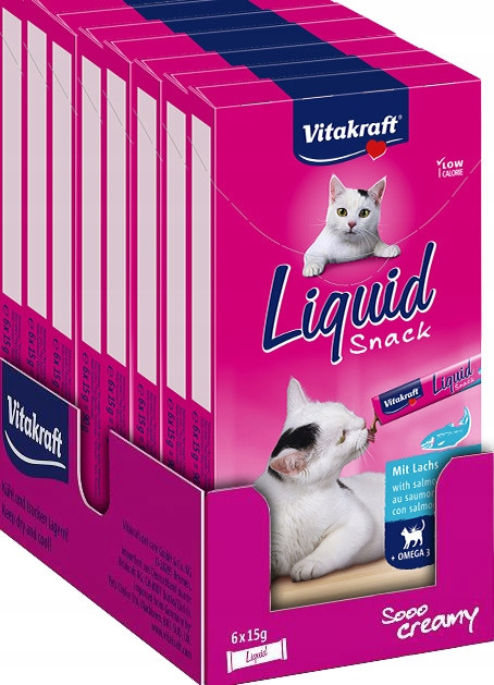 Vitakraft Cat Liquid Snack losos 66x15g