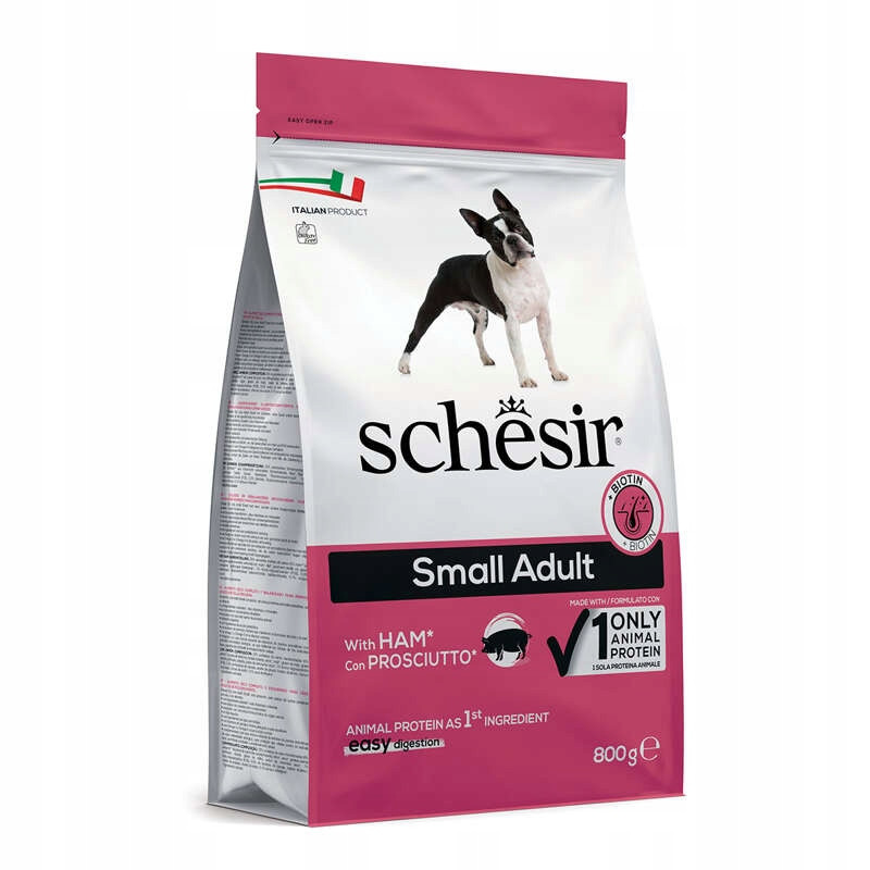 Schesir Suchý pes Small Adult Šunka 800g