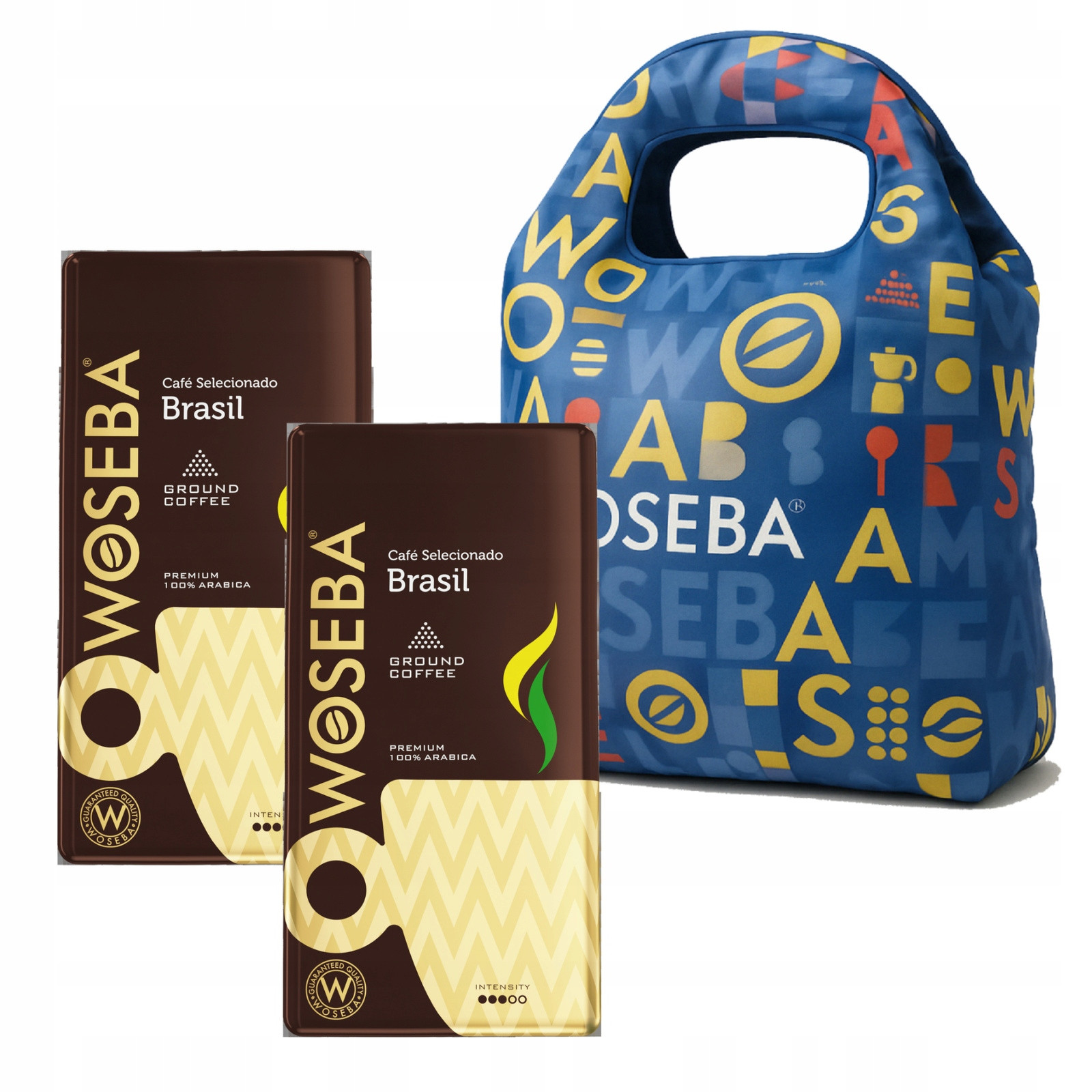 Mletá káva Woseba Cafe Brasil 2x500 g taška Bonus