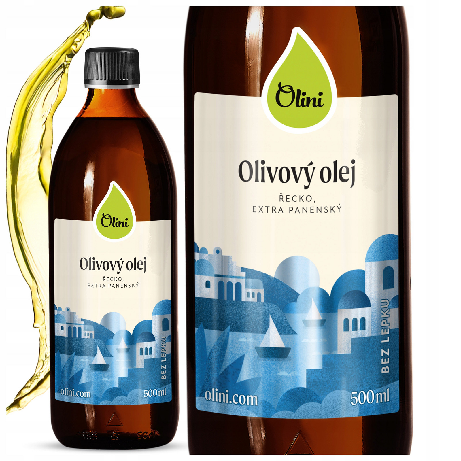 Řecký olivový olej Olini Extra Virgin 500 ml Cz