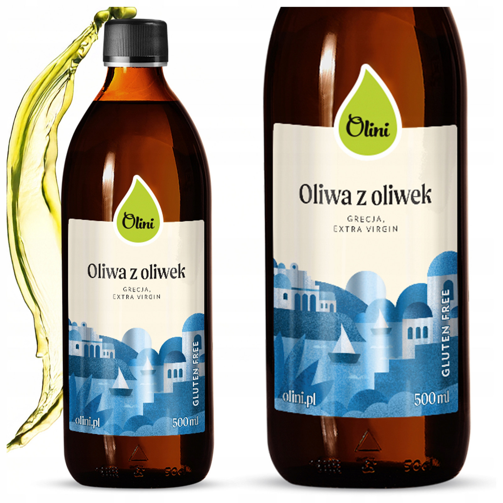 Extra panenský olivový olej Řecký Studeně lisovaný Čerstvý Olini 500 ml