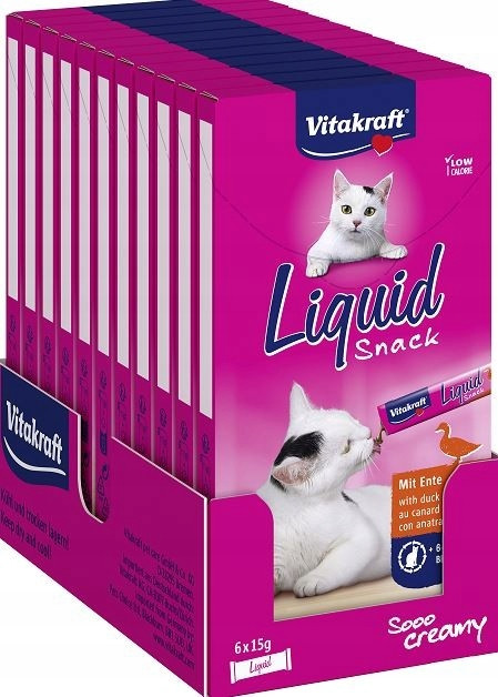 Vitakraft Cat Liquid Snack kachna 66x15g