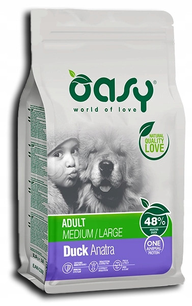 Oasy One Protein M/L Adult kachna suché krmivo pro psa 2,5 kg