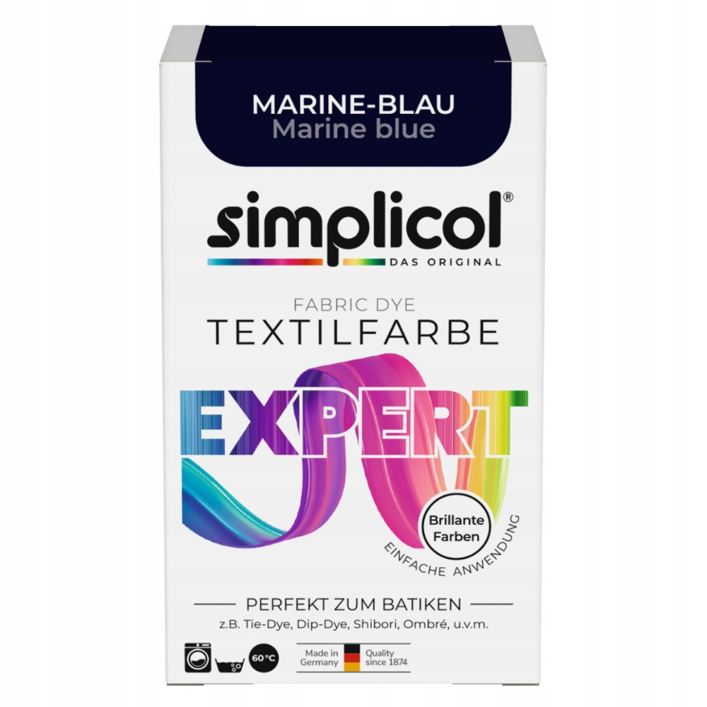 Barvivo na tkaniny Simplicol Expert Marine-Blau 150 g Intenzivní barvy