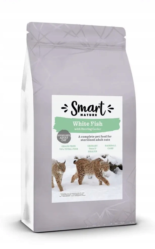 Smart Nature Cat Sterilized Skin Support 5 kg Fish bez obilovin 70% ryb a kaviáru