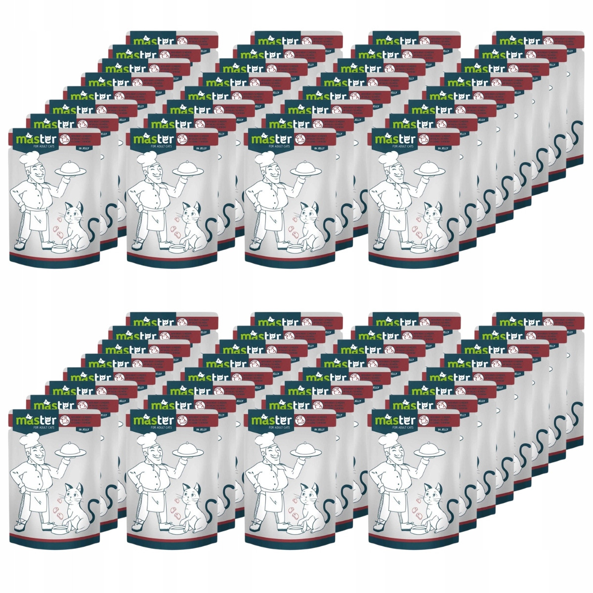 Master vlhké krmivo pro kočky s masem 72ks/80g Kapsička