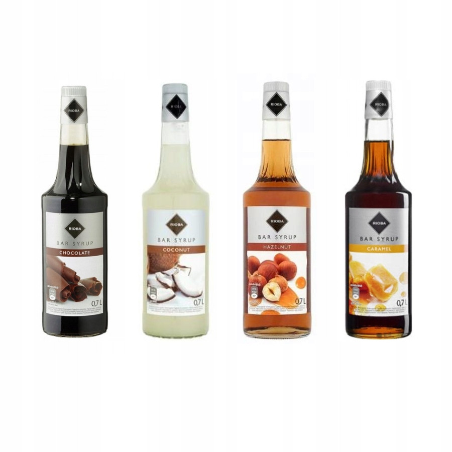 Rioba kávové sirupy kokos karamel ořech čokoláda