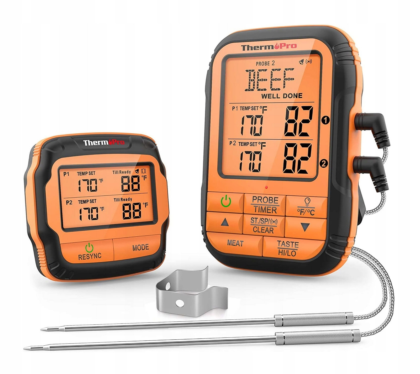 Bezdrátový teploměr 2 sondy Trouba Udírna Gril ThermoPro TP-28