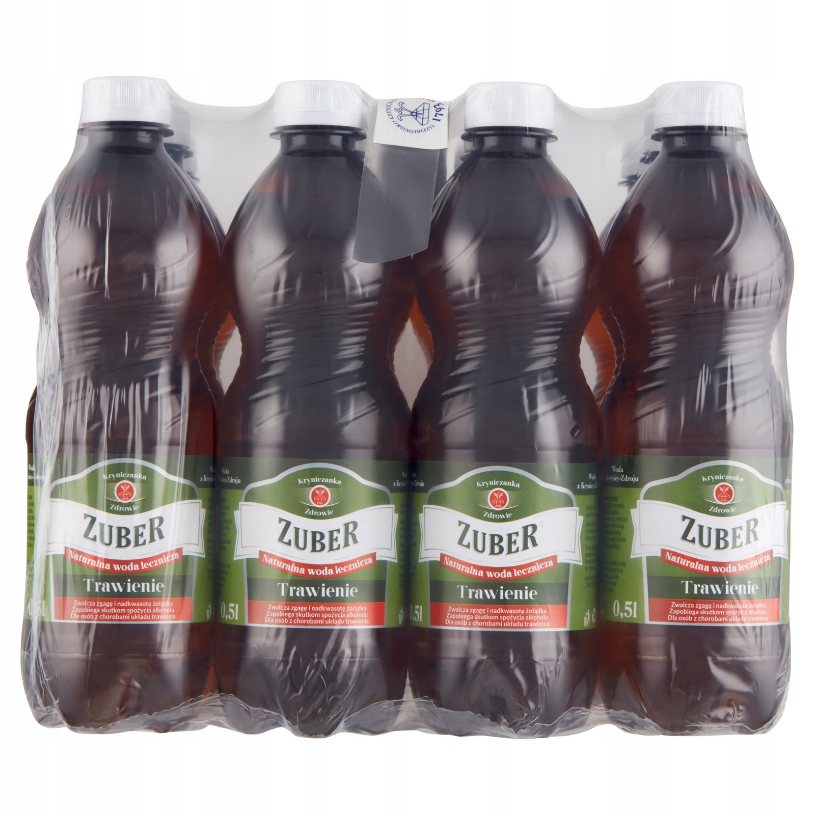 Zuber léčivá voda trávení 0,5 l x 12 kusů