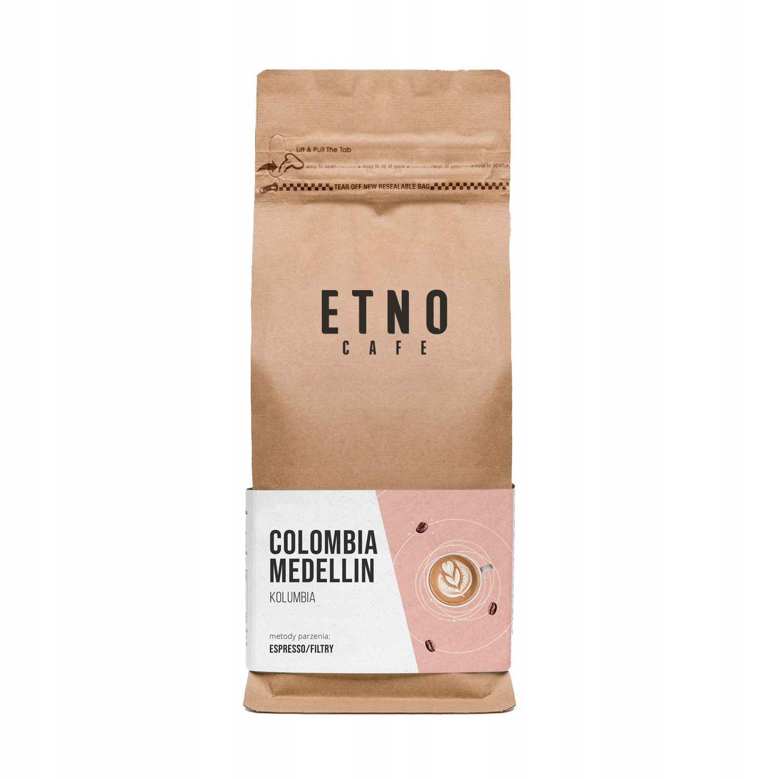 Zrnková káva Etno Cafe Colombia Medellin 1kg