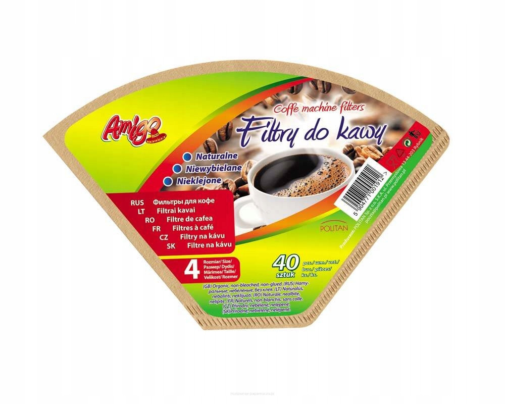Filtry na kávu č. fólie 40ks