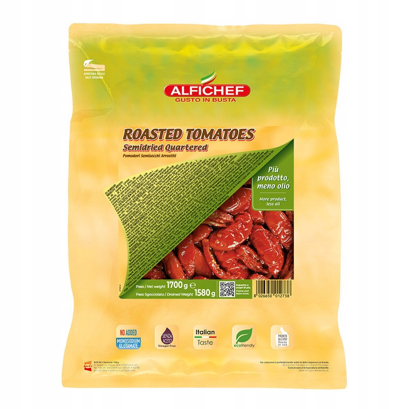 Rajčata pečená čtvrtky 1.7 kg Alfichef