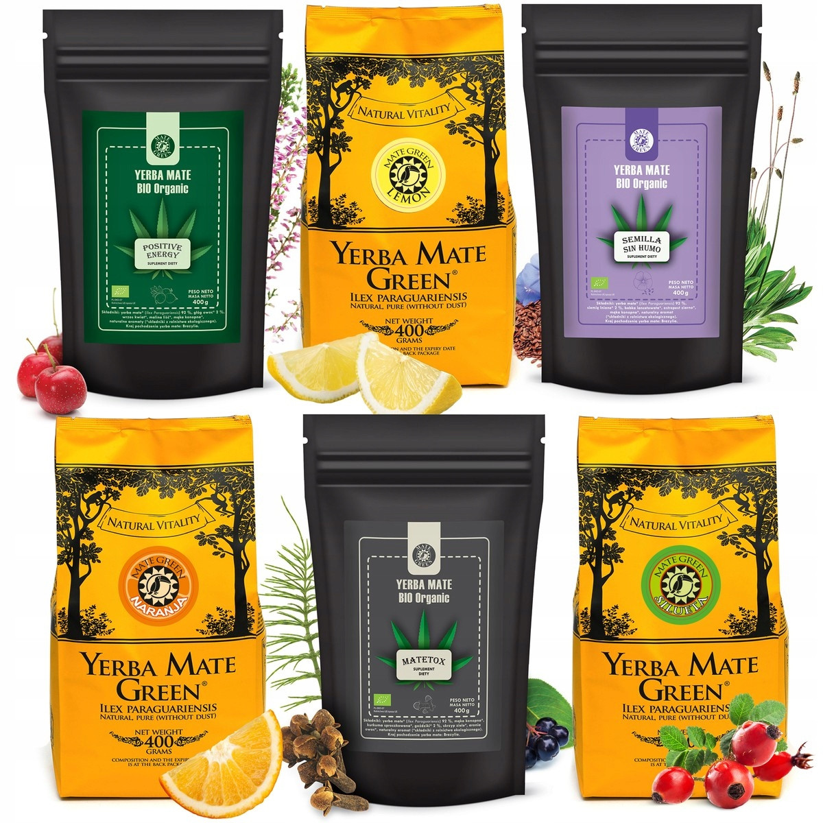 Sada Yerba Mate Organic Bio Ovocná 2,4kg