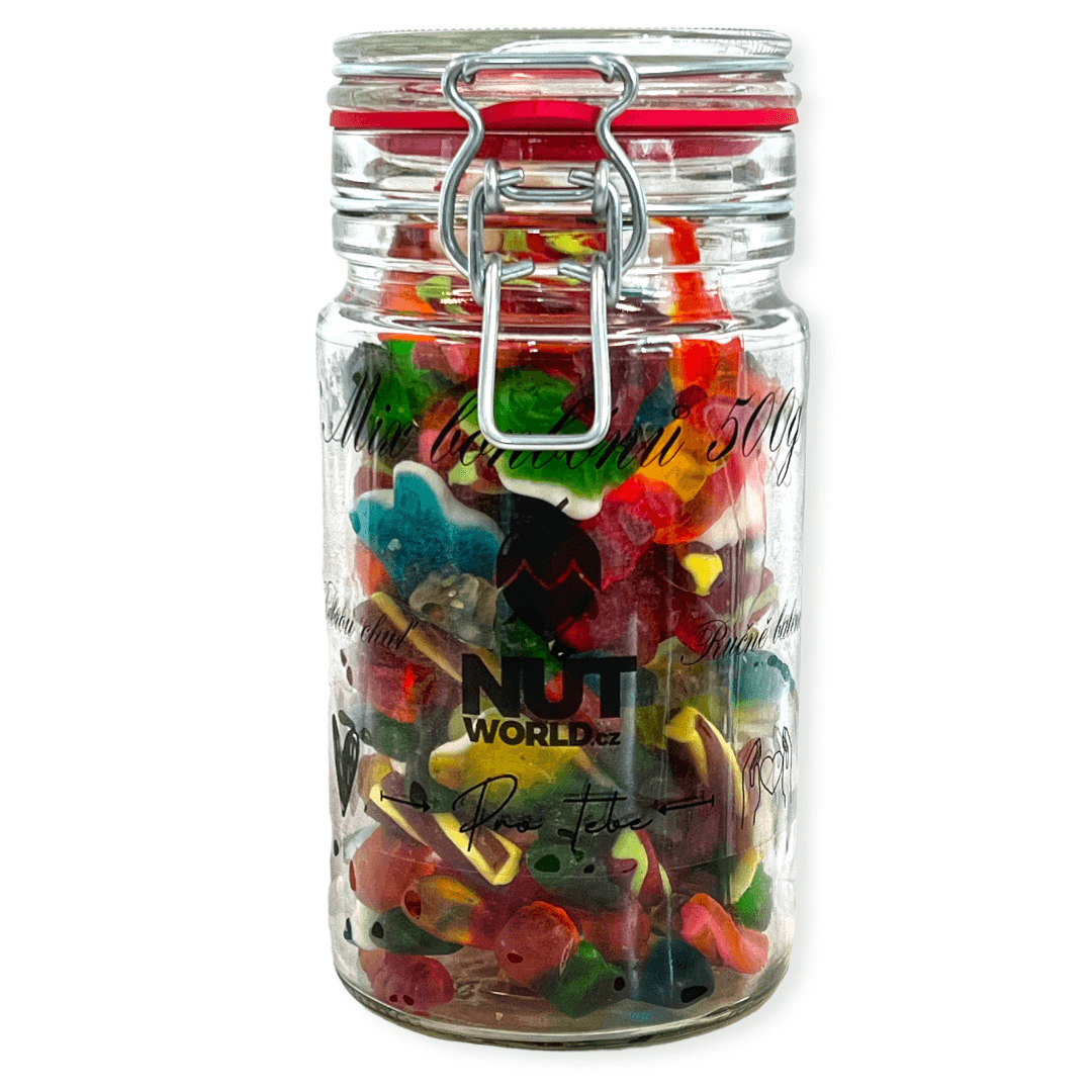 Nutworld.cz Sladký mix bonbónů ve skle 500g