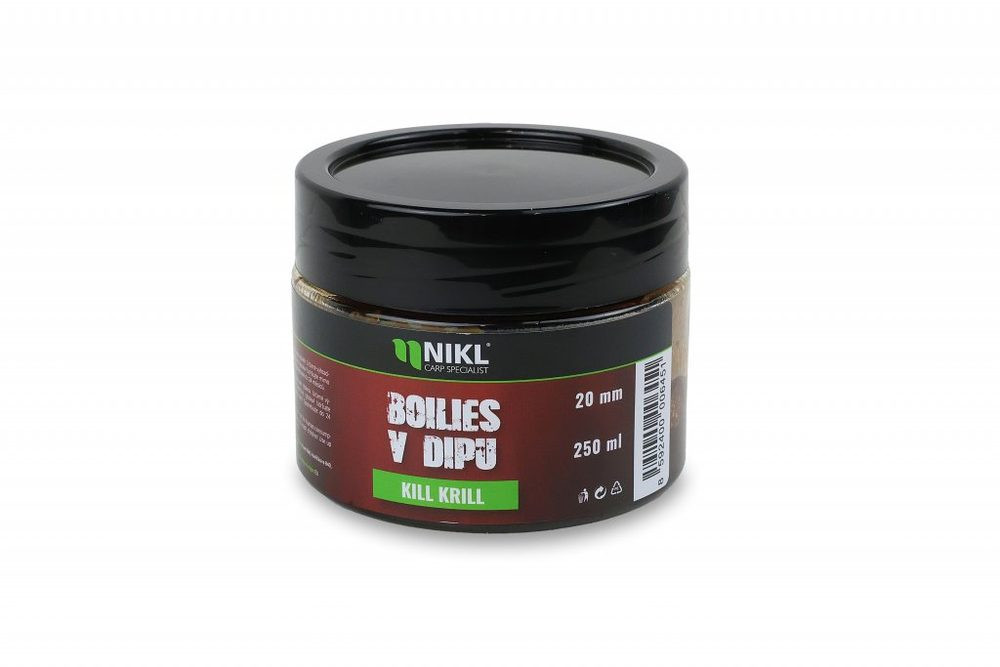 Nikl Boilies v dipu Kill Krill 250g - 20mm