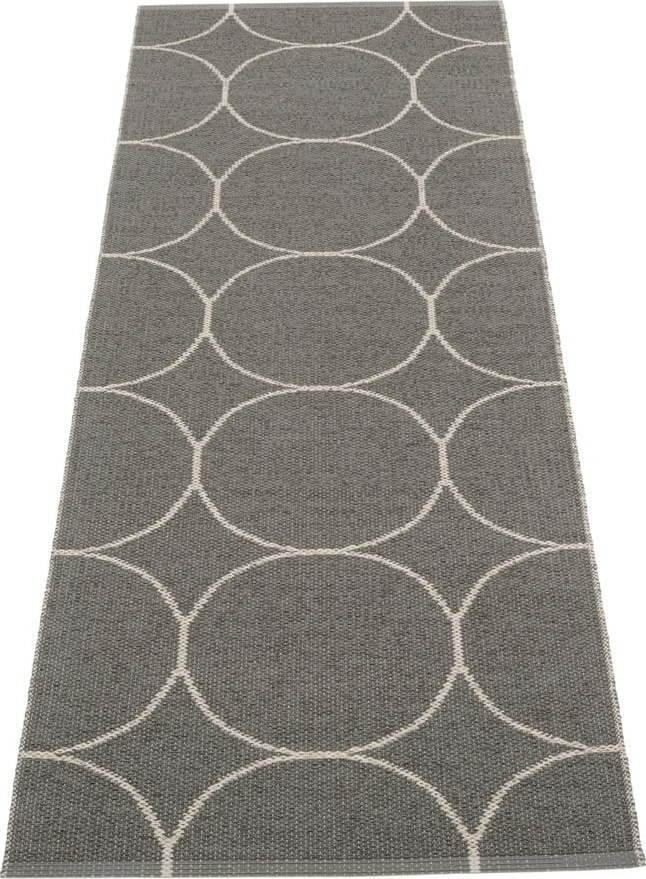 Tmavě šedý vnitřní a venkovní běhoun 70x200 cm Boo Charcoal Linen – Pappelina