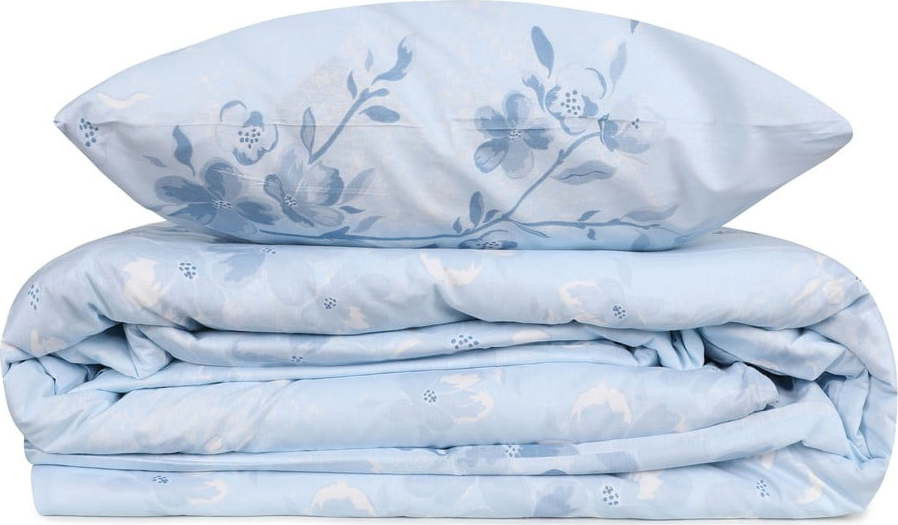 Světle modré povlečení na jednolůžko z bavlny Renforcé 140x200 cm Elena – Mijolnir