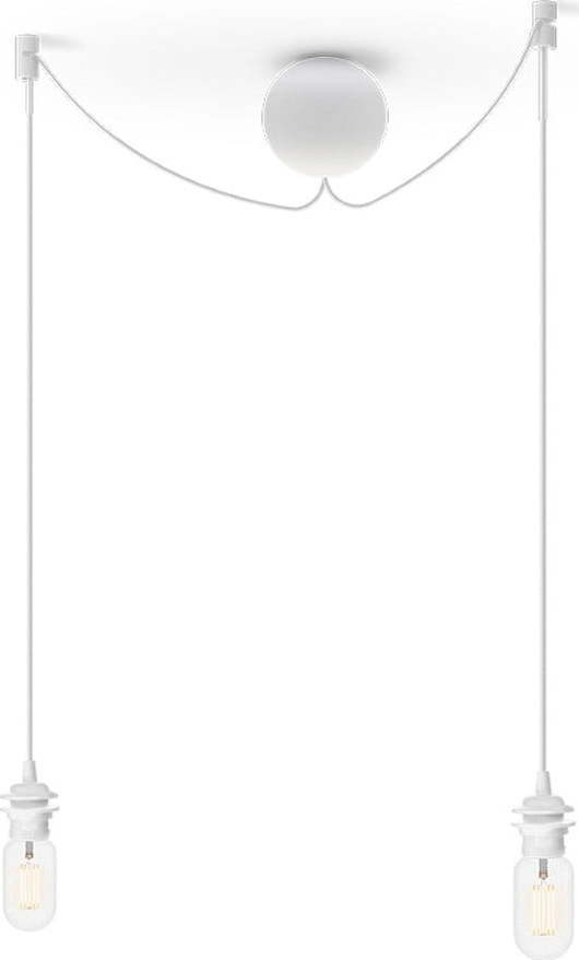 Bílý dvojitý závěsný kabel ke svítidlům UMAGE Cannonball