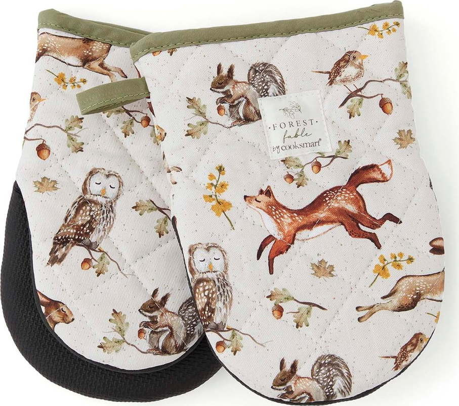 Bavlněné kuchyňské rukavice v sadě 2 ks Forest Fable – Cooksmart ®