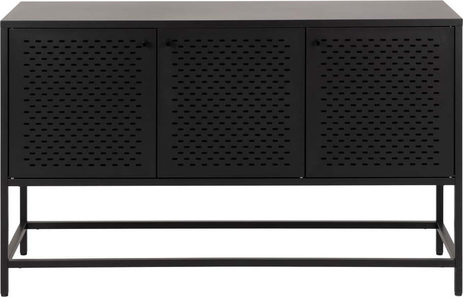 Černá kovová nízká komoda 125x75 cm Newcastle – Actona