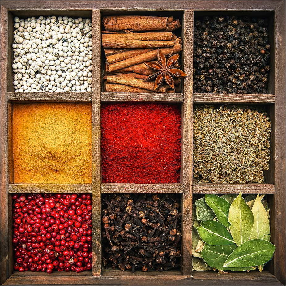 Skleněný obraz 30x30 cm Spices Box – Styler