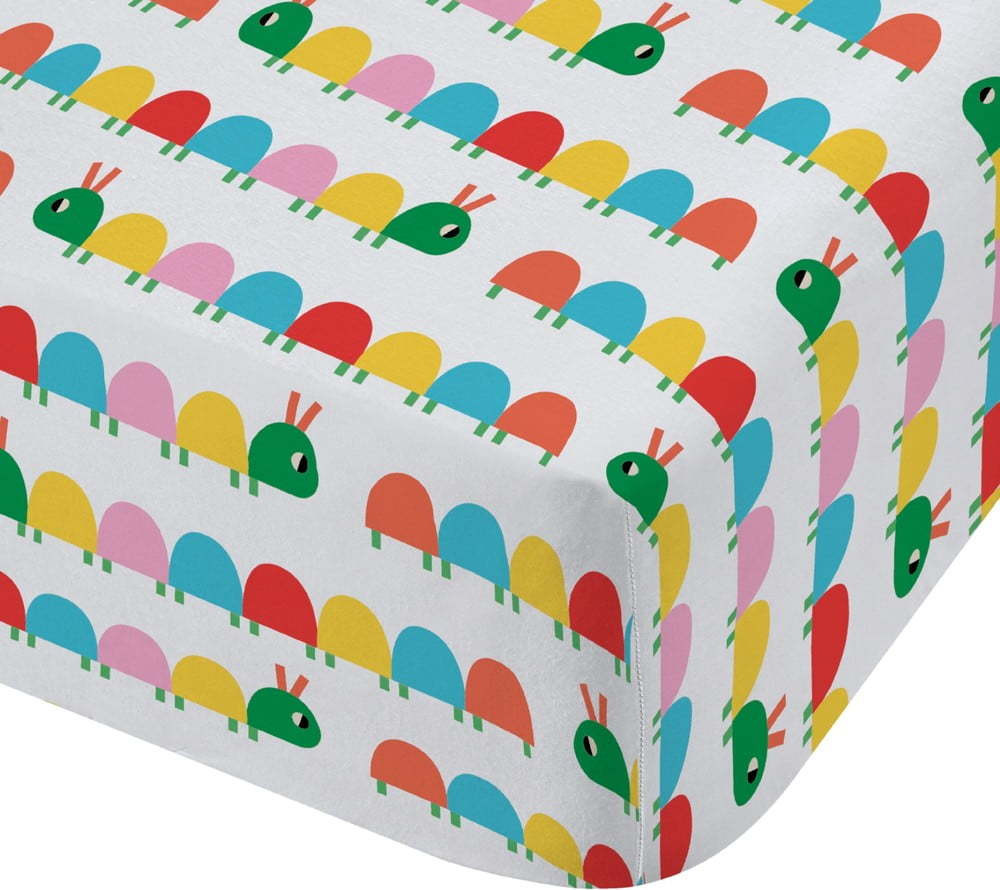 Napínací dětské prostěradlo do postýlky 70x140 cm Curious Caterpillar – Catherine Lansfield