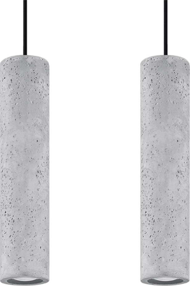 Betonové závěsné svítidlo Nice Lamps Fadre, délka 34 cm