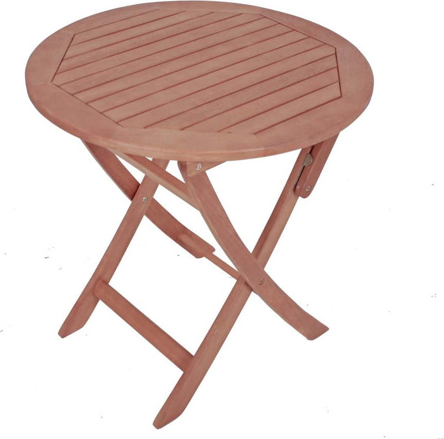 Zahradní skládací stůl z eukalyptového dřeva Garden Pleasure Stockholm, ⌀ 70 cm