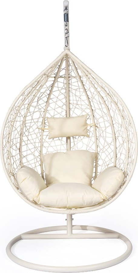 Krémově bílé závěsné křeslo z umělého ratanu Bonami Selection Noela